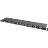 Patch panel LANBERG PPS5-0024-B 24-portowy CAT5e, metalowy, 0,5U, 445×99×22,3 mm, czarny