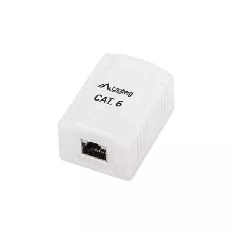 Puszka natynkowa RJ-45 biała Lanberg OS6-0001-W