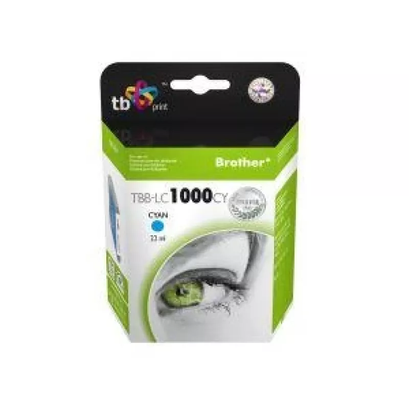 Tusz TBB-LC1000CY (Brother LC1000CY) cyjan 100% nowy