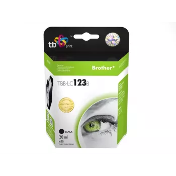 Kartridż z atramentem kompatybilny z Brother LC123BK 100% Nowy