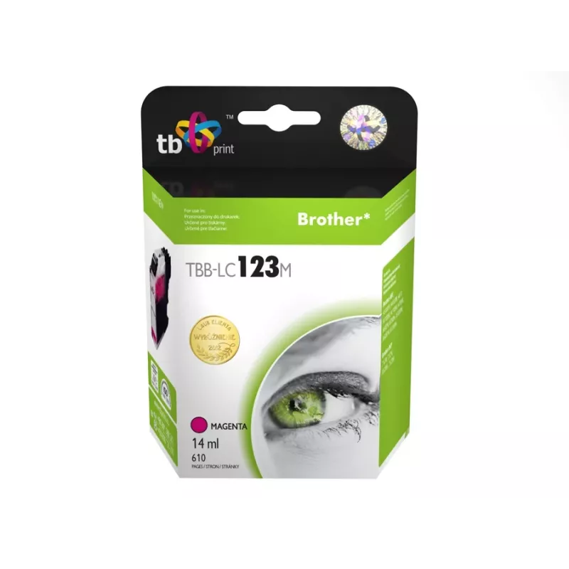 Wkład atramentowy kompatybilny z Brother LC123M 100% nowy