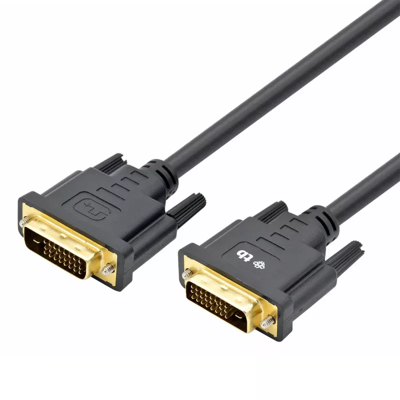 TB MM DVI 24+1 Kabel 1,8 m, czarny, złoty (AKTBXVD24DVI18B)