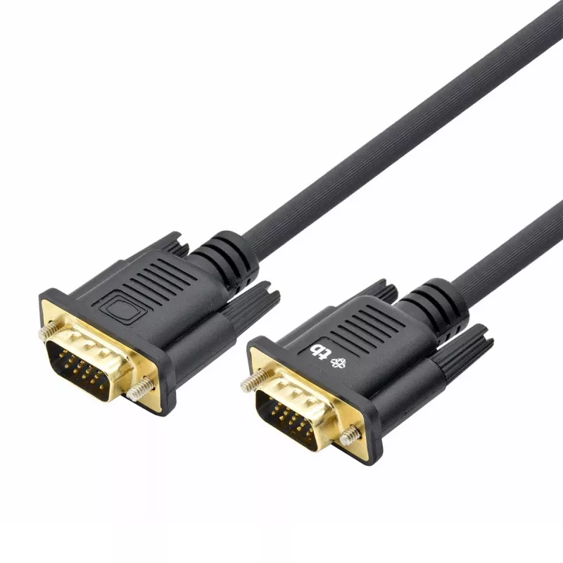 Przewód VGA TB 15M-15M 1,8 m, czarno-złoty (AKTBXVGAMMG180B)