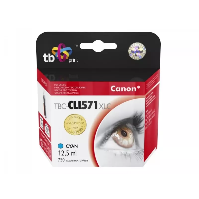 Tusz do Canon CLI-571XL TBC-CLI571XLC CY 100% nowy
