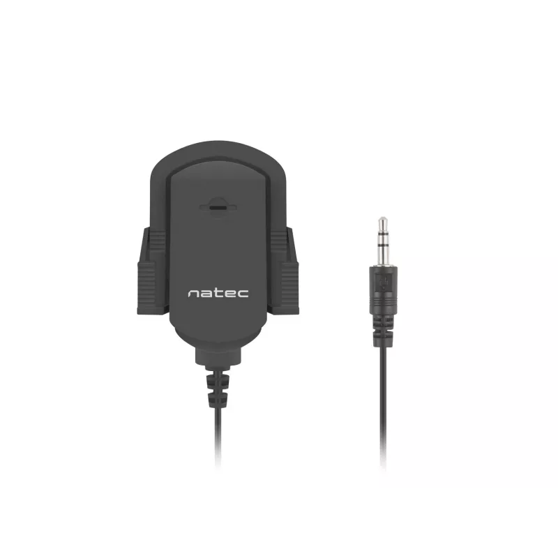 Clip-on microphone NATEC NMI-1352, wired 3.5 mm, sensitivity -58 dB, 50–16000 Hz, 1.8 m kabel, 20 g