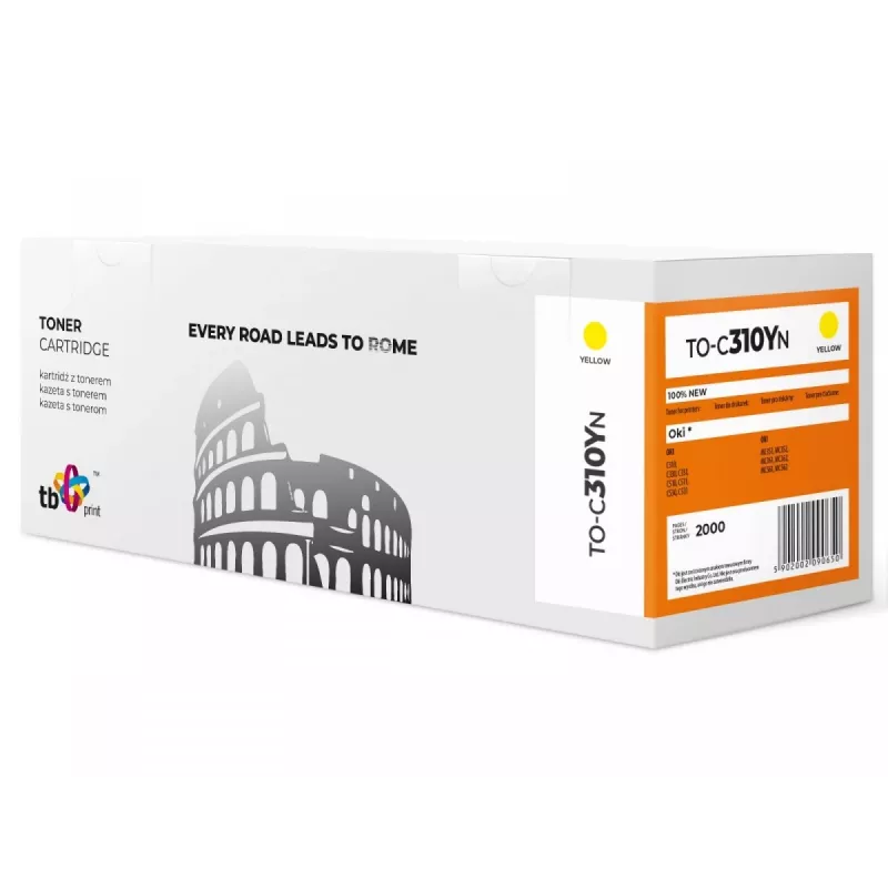 Toner do OKI C310 TO-C310YN żółty 100% nowy