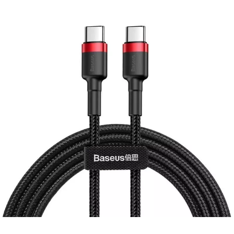 Kabel USB-C do USB-C Baseus CATKLF-G91 1 m, złącza USB C, 0,48 Gbit/s, czarny