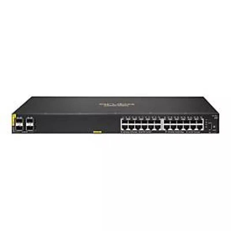 HPE Aruba Networking CX 6100 24G Class4 PoE 4SFP+ 370W Zarządzany L3 Gigabit Ethernet (10/100/1000) Power over Ethernet (PoE) 1U Czarny