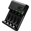 Ładowarka do akumulatorów zielony Cell GC VitalCharger USB, 4 gniazda, AA/AAA, zasilana przez USB, czarna