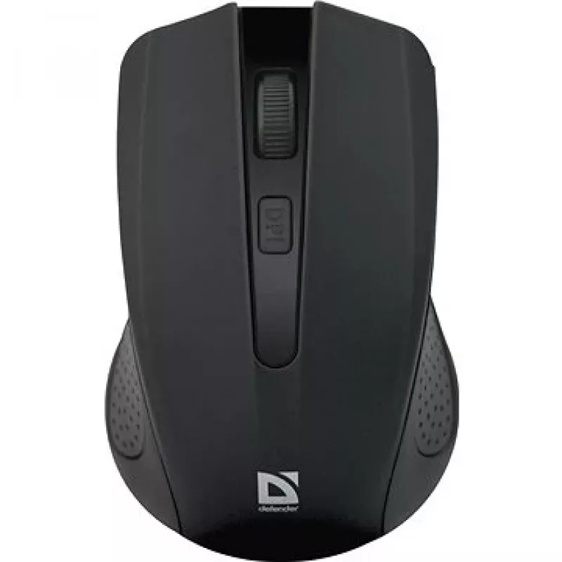 Bezprzewodowa mysz RF DEFENDER Accura MM-935 — optyczna 1600 DPI, symetryczna, 3 przyciski, odbiornik USB, czarna