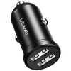 Ładowarka samochodowa usams USA000867 — Dual USB 2×2.4A, czarna