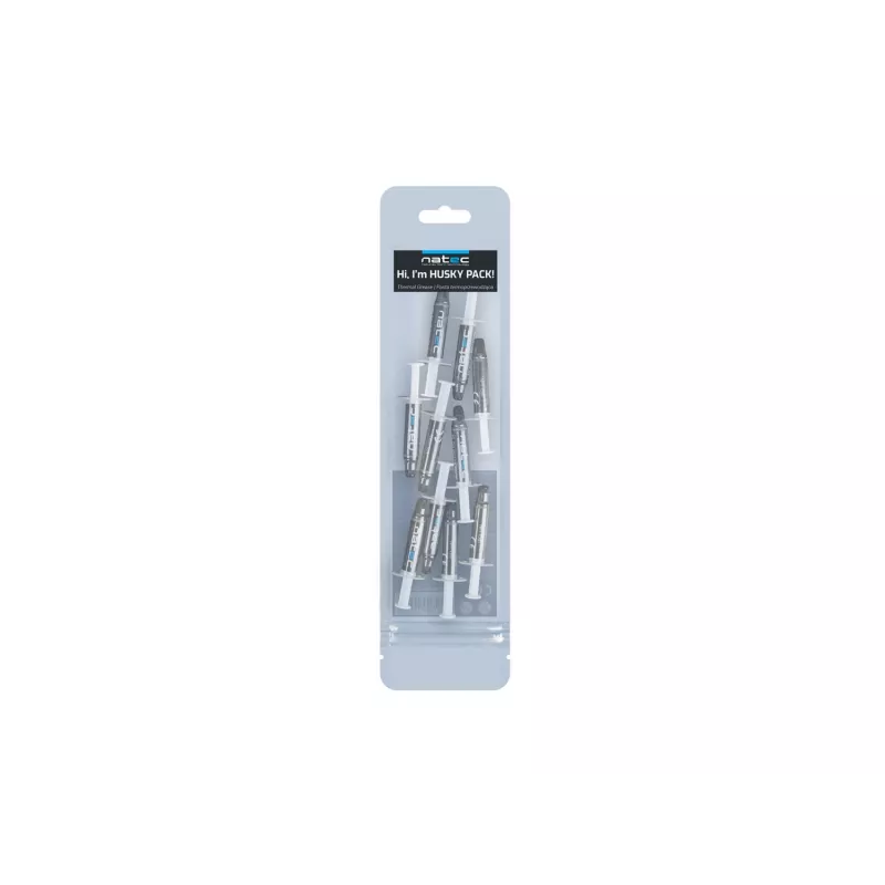 Pasta termoprzewodząca NATEC Husky Pack NPT-1581, przewodność cieplna 4,63 W/m·K, szary, -30–280 °C, 10 szt.