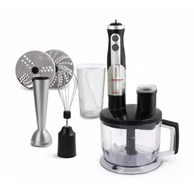 Blender ręczny Esperanza EKM004 0,6 L 800 W Czarny,Srebrny,Przezroczysty