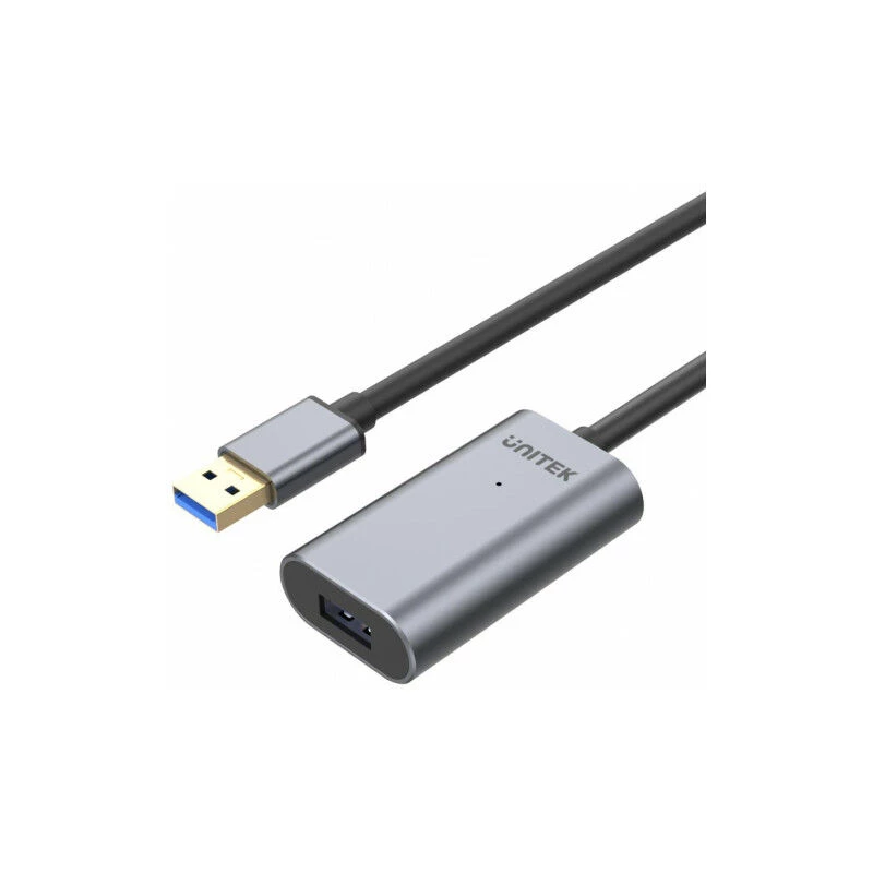 Unitek USB 3.0 active extension kabel, 10m, Alu., Y-3005