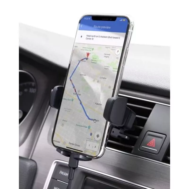 Uchwyt na telefon Aukey HD-C48 regulowany o 360° do smartfonów i małych tabletów, mocowanie zaciskowe, obrotowe ramię