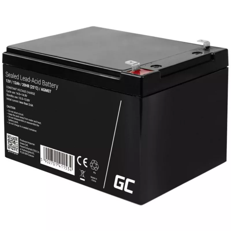 Akumulator UPS zielony Cell AGM04 12V 7Ah sealed lead acid (VRLA) czarny, 1 szt.