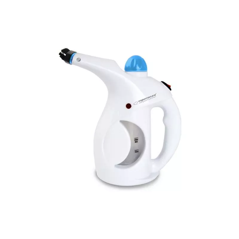 Ręczny parownik do ubrań ESPERANZA EHI006 — 800 W, para 15 g/min, zbiornik 0,2 L, przewód 1,5 m, czarny