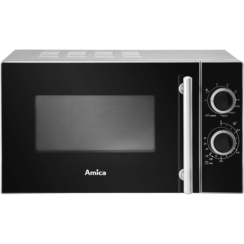 Amica AMGF20M1GS kuchenka mikrofalowa Wolnostojąca kuchenka mikrofalowa z grillem 20 L 700 W Czarny, Srebrny