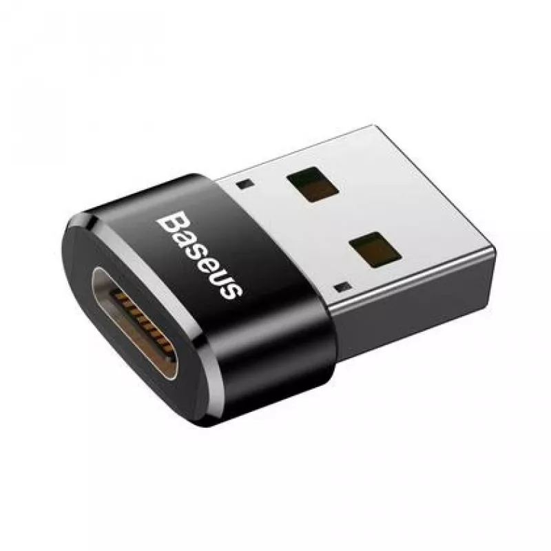 Baseus Adapter USB męski na Type-C żeński Czarny