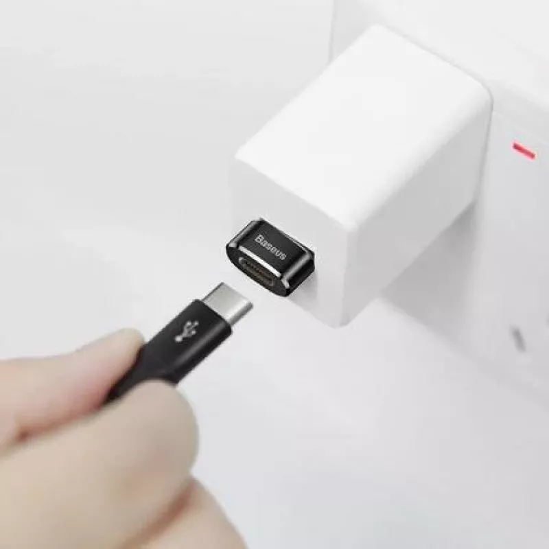 Baseus Adapter USB męski na Type-C żeński Czarny