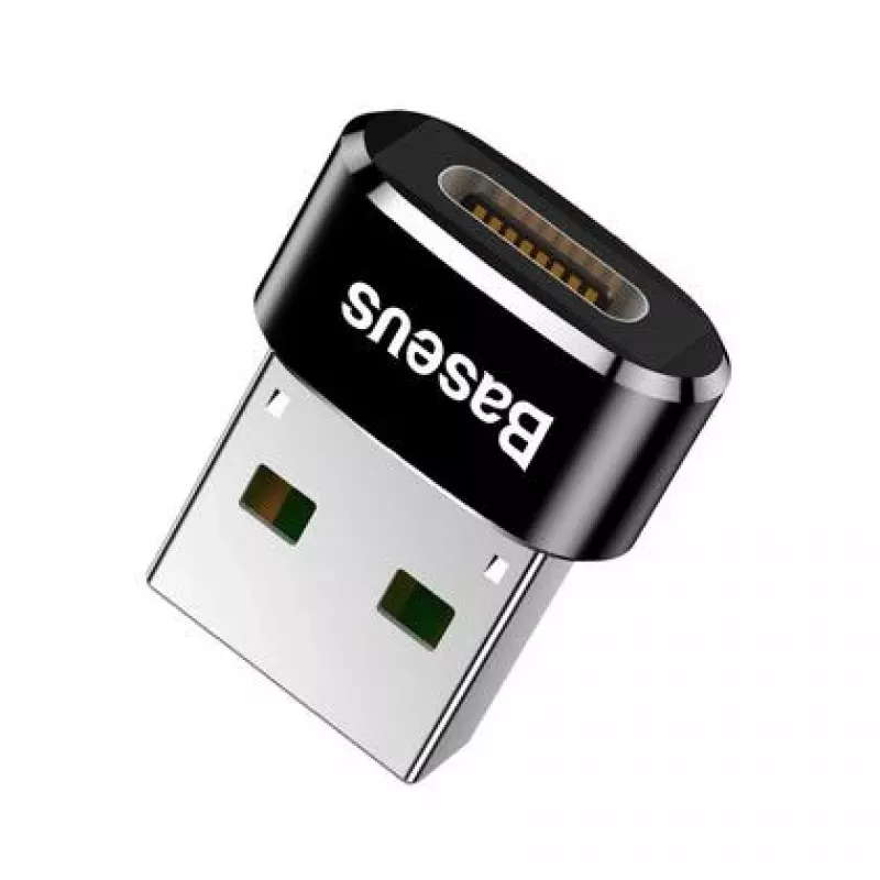 Baseus Adapter USB męski na Type-C żeński Czarny
