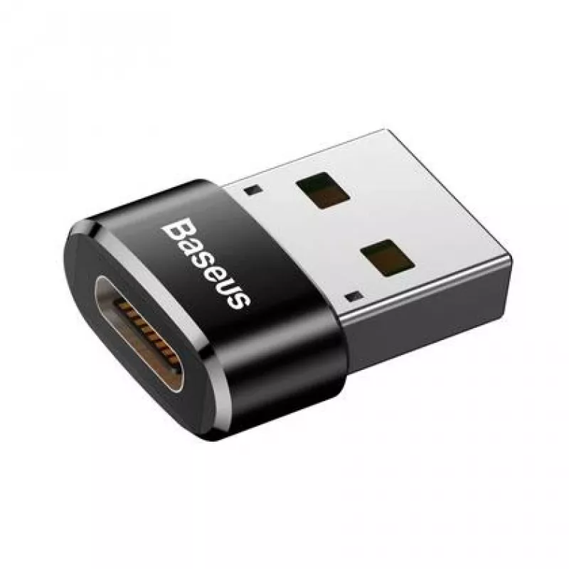 Baseus Adapter USB męski na Type-C żeński Czarny