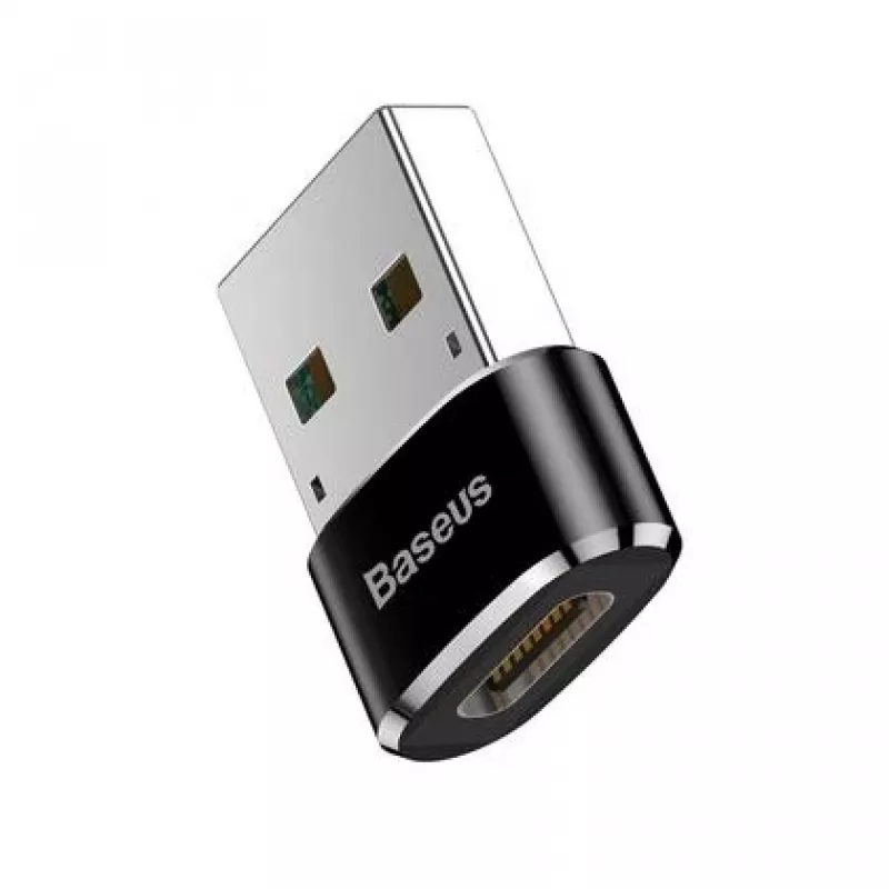 Baseus Adapter USB męski na Type-C żeński Czarny