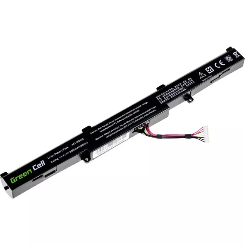 Bateria zielony Cell AS77 do laptopów ASUS — Li-Ion 15 V, 2200 mAh, 4 ogniwa, czarna