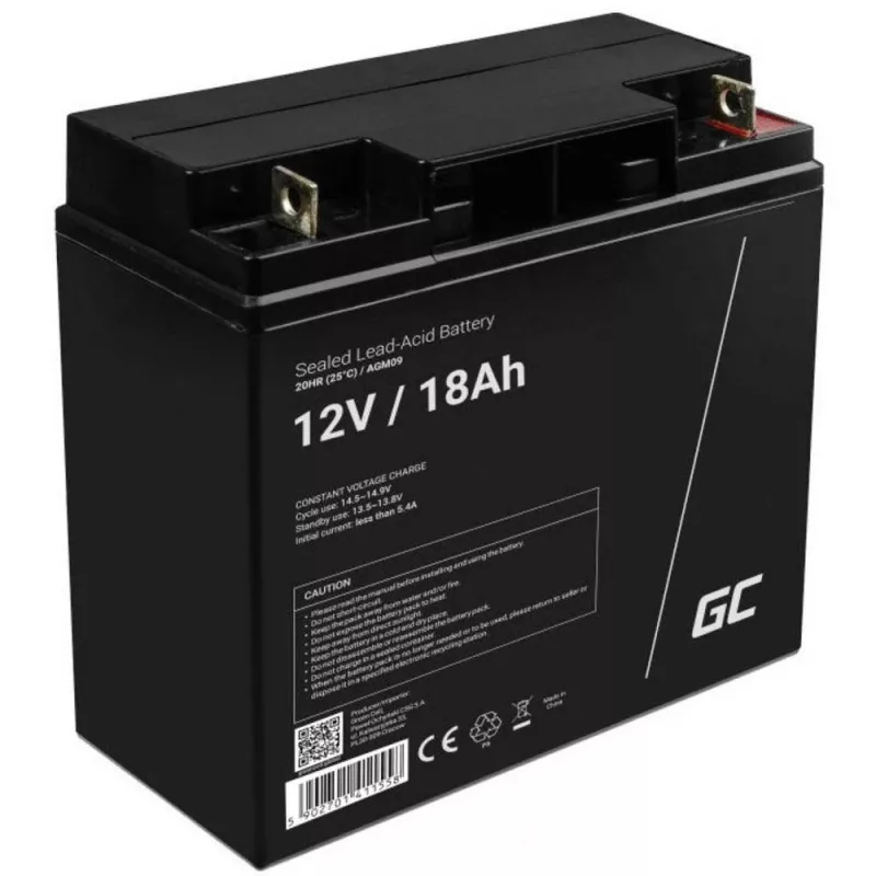Bateria UPS zielony Cell AGM05 — 12 V 7,2 Ah, szczelna kwasowo-ołowiowa (VRLA), wysokość 95 mm, 151×65 mm, 2,15 kg
