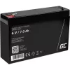 Akumulator kwasowo-ołowiowy szczelny zielony Cell AGM12 6 V 7000 mAh Czarny