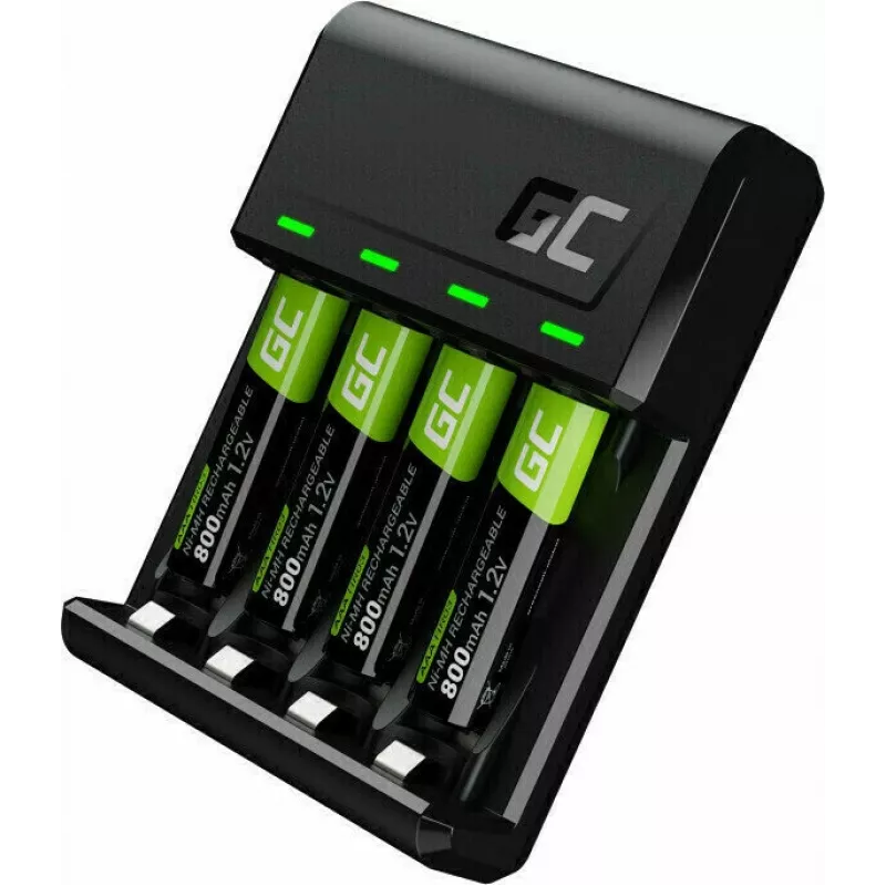 Uniwersalna ładowarka USB do akumulatorów zielony Cell GRSETGC02