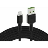 Kabel USB-A – Lightning zielony Cell KABGC12, 2 m, Lightning – USB A, czarny