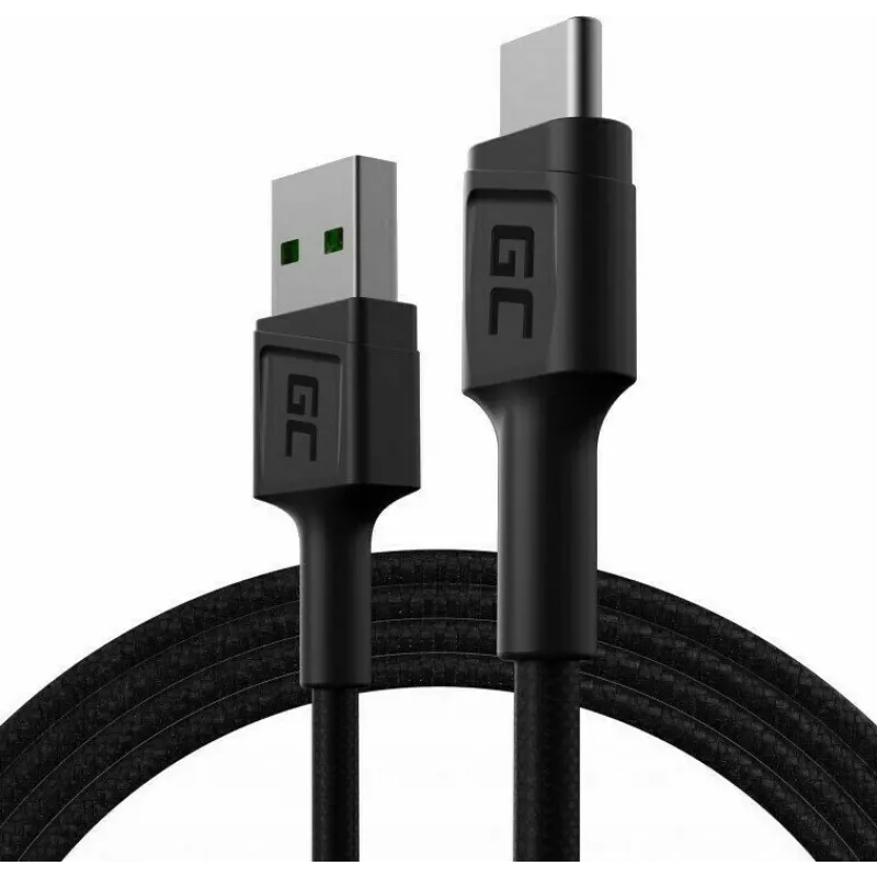 Kabel USB zielony Cell KABGC22 USB 2.0 1,2 m USB A USB C czarny