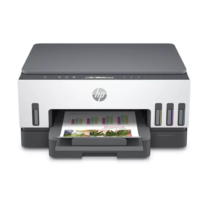 Drukarka wielofunkcyjna HP Smart Tank 720 — termiczny atramentowy, kolor, A4, Wi‑Fi, dupleks, 4800x1200 dpi