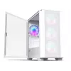 Montech AIR 100 ARGB Obudowa MICRO-ATX z Czterema Wentylatorami ARGB Pre-Instalowanymi, Ultra-Minimalistyczny Design, Drobna Siatka na Panelu Przednim, Wysoki Przepływ Powietrza, Unikalny Bok