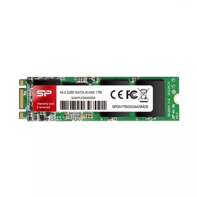 SSD M.2 1 TB Silicon Power SP001TBSS3A55M28 — SATA III, 560/530 MB/s, SLC, MTBF 1,5 mln h