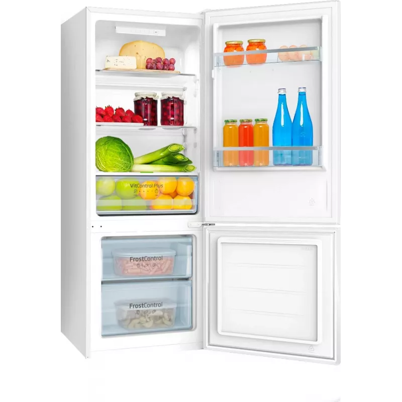 Amica Lodówka z zamrażarką, KGCL 384 160 W, 144 cm Portretowa, 54 cm szerokość