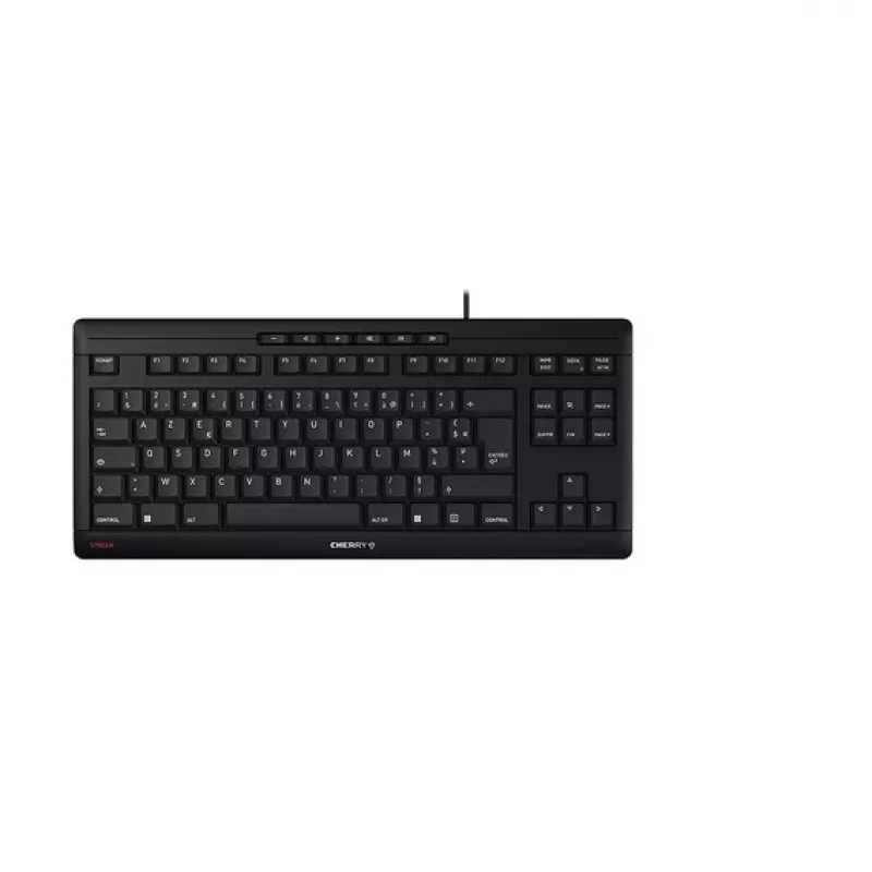 Klawiatura CHERRY STREAM TKL USB AZERTY Francuska Czarna Przewodowa 94 klawisze