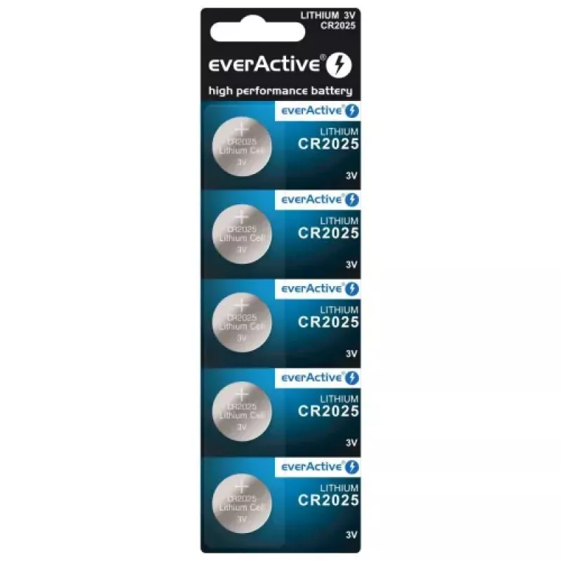 Mini bateria litowa everActive CR2025 - blister 5 szt.