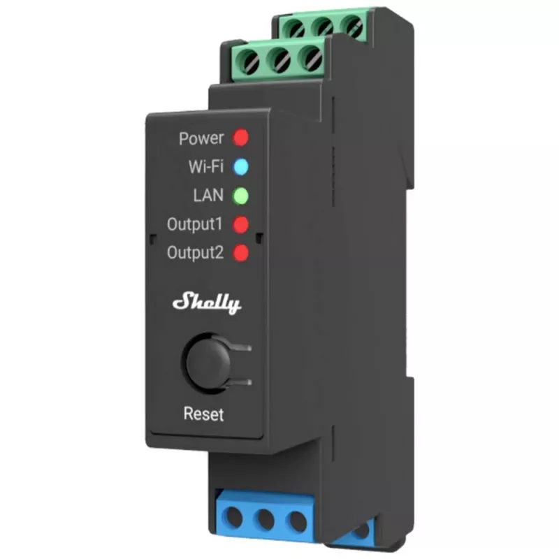 Shelly Pro 2 DIN Rail WiFi/LAN/Bluetooth Przekaźnik