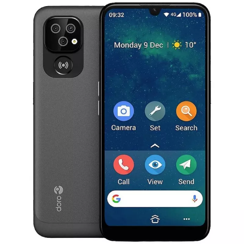 Doro 8100 Plus 15,5 cm (6,1 inch) Dual-SIM Android 11 Go Edition 4G USB Typ-C 2 GB 32 GB 3000 mAh Szary (380501)