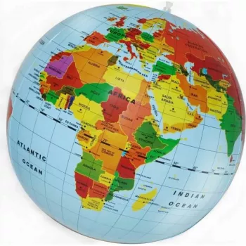 Globe Ball 50 cm od MG DYSTRYBUCJA — wzór mapy świata, model C019