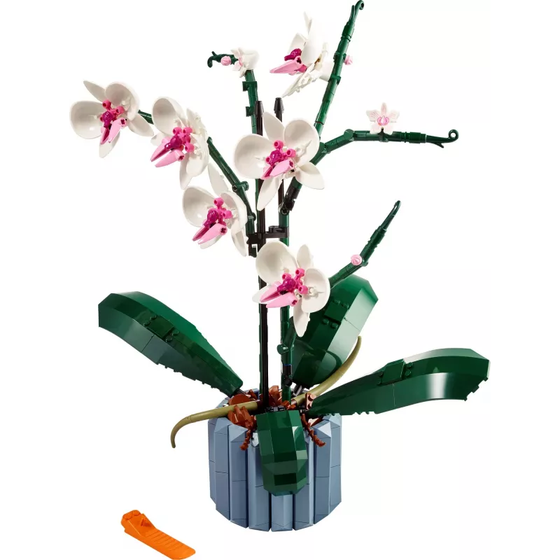 LEGO 10311 Icons Orchidea Sztuczna Roślina Zestaw do Budowania z Kwiatami Dodatek do Wystroju Wnętrz dla Dorosłych Kolekcja Botaniczna Prezent dla Żony lub Męża