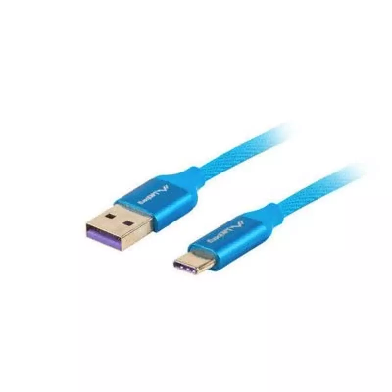 Kabel USB 2.0 LANBERG CA-USBO-21CU-0010-BL — USB A na USB C, 1 m, niebieski