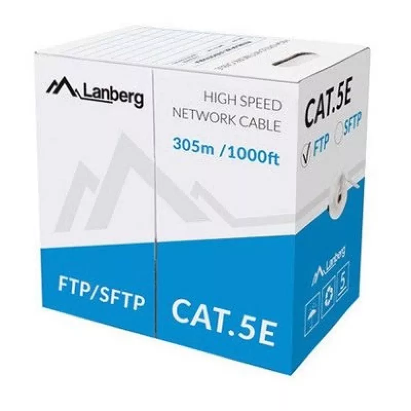 Kabel sieciowy Lanberg LCS5-11CU-0305-S RJ45 Cat5e 305 m szary
