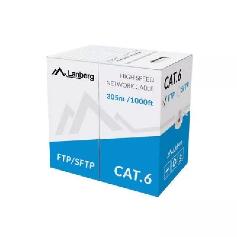 Kabel sieciowy Lanberg LCS6-11CU-0305-S Szary 305 m Cat6 SF/UTP (S-FTP)