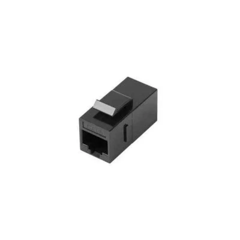 Moduł keystone LANBERG KSU6-3000 — Cat6 U/UTP RJ-45 żeński na RJ-45 żeński, płaska konstrukcja, czarny