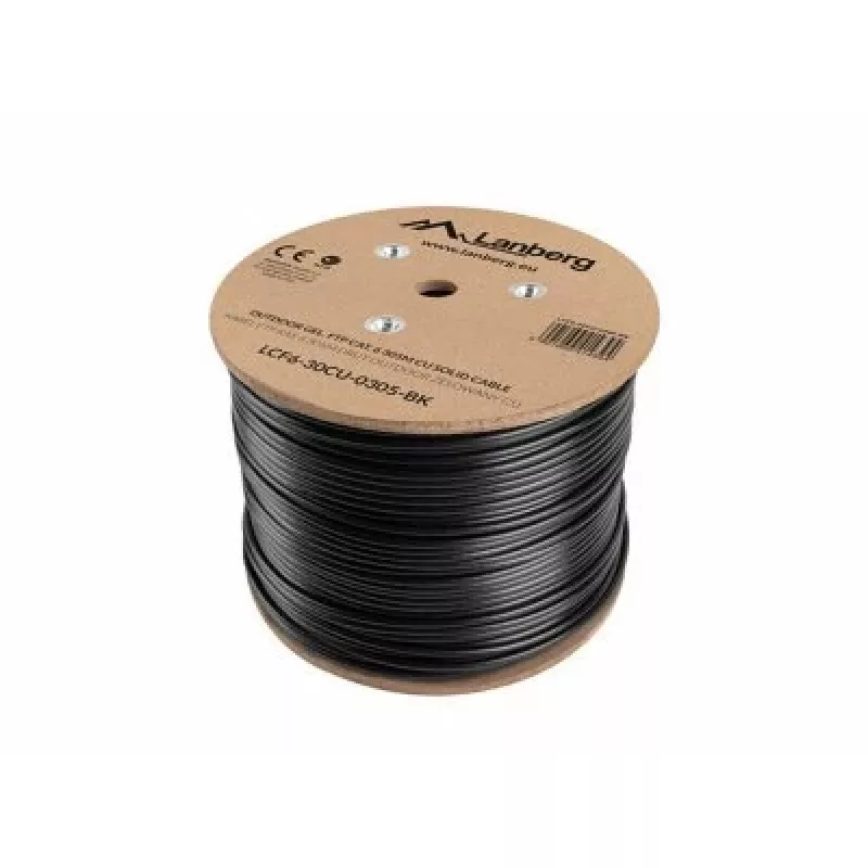 Kabel sieciowy Lanberg LCF6-30CU-0305-BK RJ45 Cat6 305 m Czarny