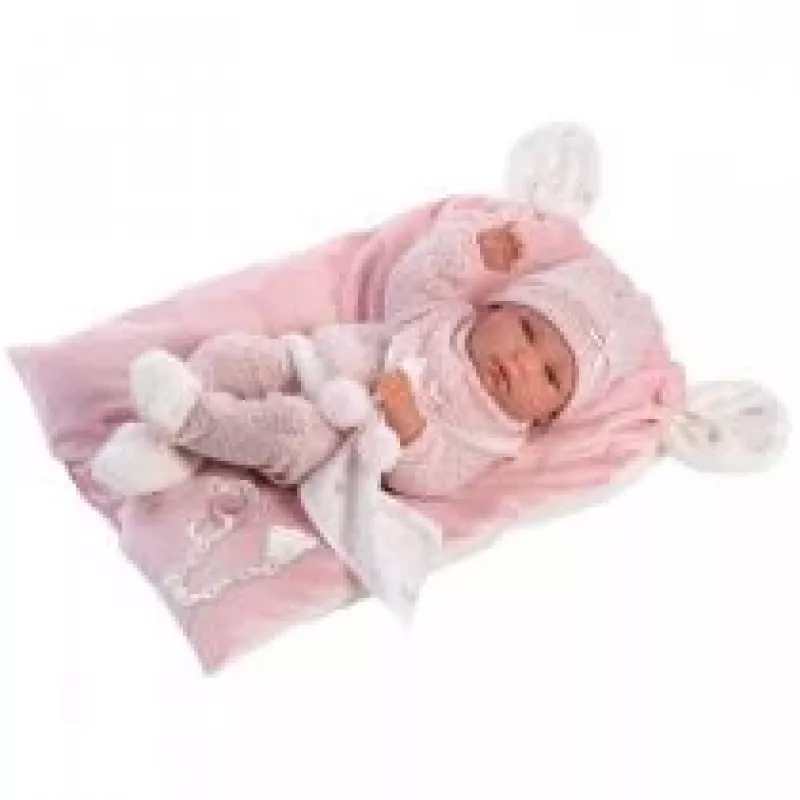 Llorens Nica 73860 lalka bobas na kocyku, 40 cm