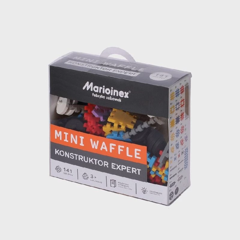 Zestaw konstrukcyjny Marioinex Mini Waffle Constructor — 141 elementów, wielokolorowy, dla dzieci od 5 lat